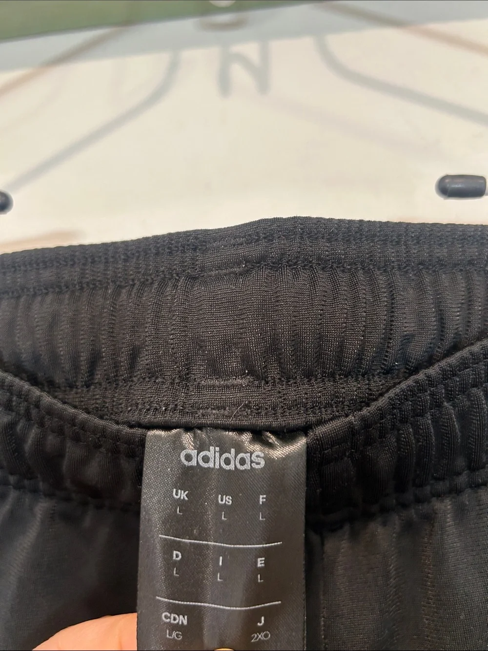 Adidas Men's Black on black warm up Athletic Track Pants joggers large